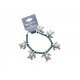 Big Blue Bracelet - Sea Turtle Charm Bracelet with Ceramic Blue-Green Beads