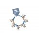 Big Blue Bracelet - Sea Turtle Charm Bracelet with Ceramic Brown-Blue Beads