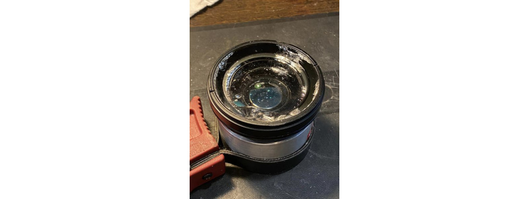 Repair Data 2023-04-09: INON UWL-95S XD was dropped for the first time, received a new lens and broke