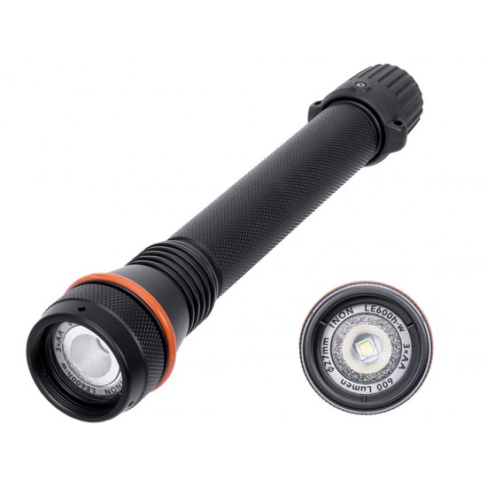 INON LE600h-W LED Light (600 Lumen, 75° Wide Beam, Using 3x AA Batteries)