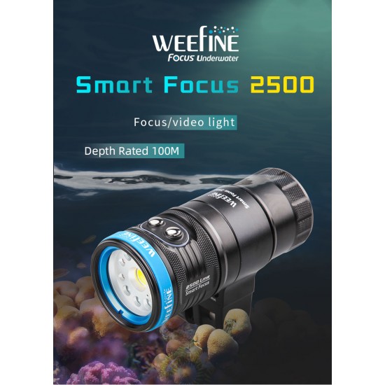 Weefine Smart Focus 2500 Lumens Video Light (Wide/Red/UV light)