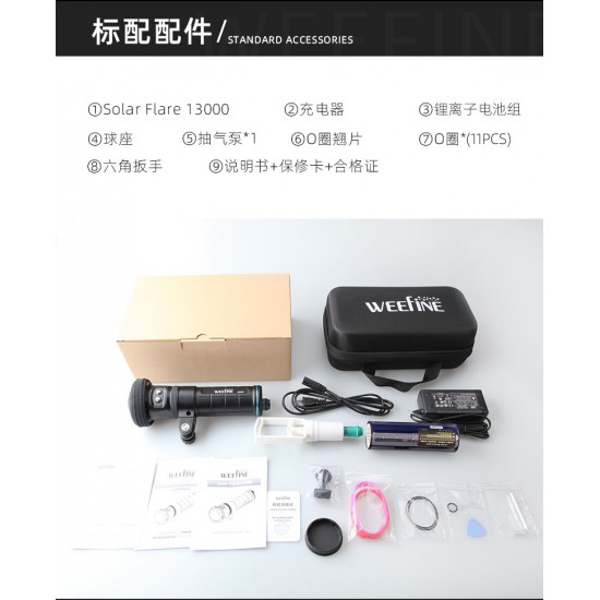 Weefine WF087 Solar Flare 13000 Video Light (5600K Ra90)