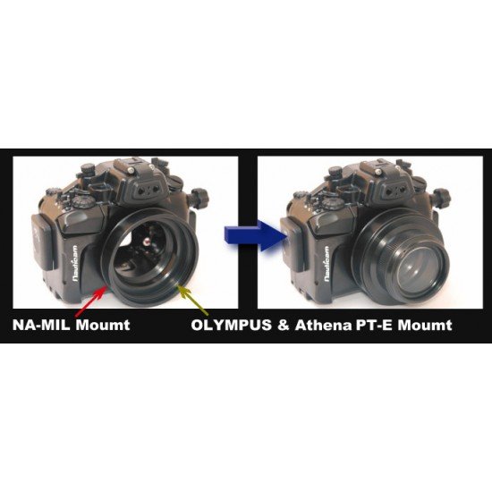 Athena NAM1 Olympus鏡頭罩轉接環 AD/NAM1-PTE for Nauticam