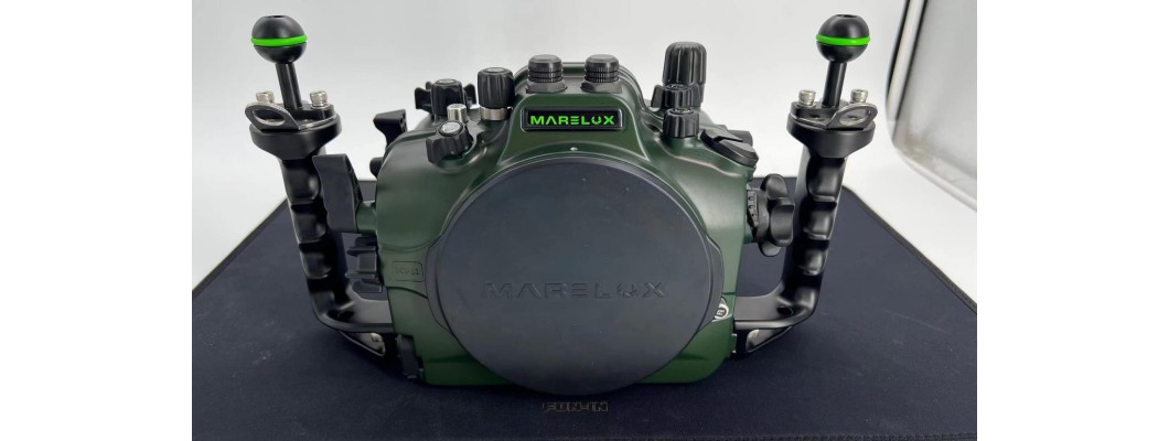 Marelux for SONY A1 橄欖綠鋁合金防水殼搭配UWtech TTL 訊號轉換器