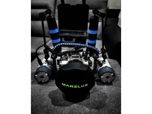 Marelux A74 防水盒使用 ikelite DS-161 閃光燈與雙電子同步線