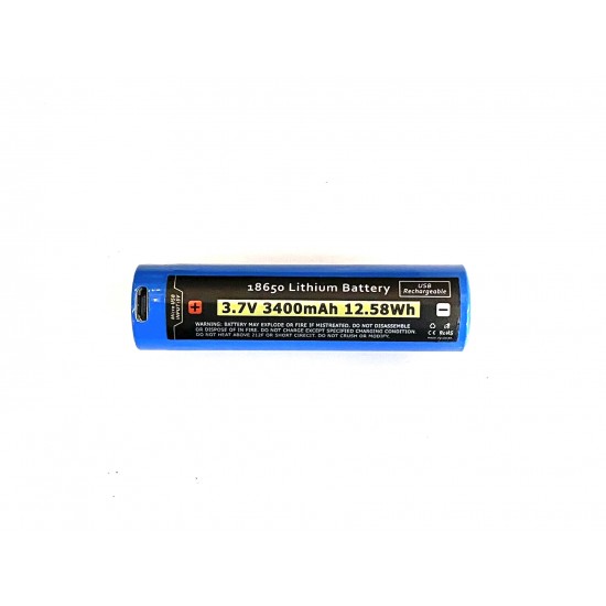F.I.T. 18650 鋰電池 3.7V /3400mAh/12.58Whr (有Micro USB充電功能)