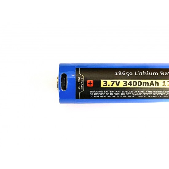 F.I.T. 18650 鋰電池 3.7V /3400mAh/12.58Whr (有Micro USB充電功能)