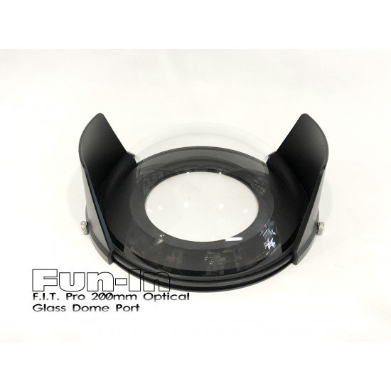 F.I.T. 200mm 光學玻璃 Dome 鏡頭罩 for Nauticam/Sea&Sea/Subal 單眼防水殼 (加送保護套)