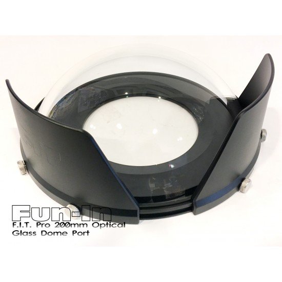 F.I.T. 200mm 光學玻璃 Dome 鏡頭罩 for Nauticam/Sea&Sea/Subal 單眼防水殼 (加送保護套)